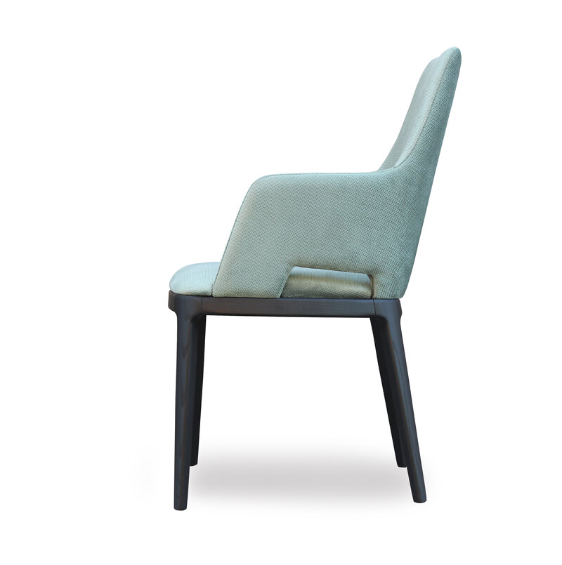 Busetto S035A Poltroncina con braccioli dal design moderno in massello di faggio o frassino 2