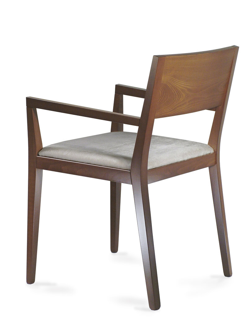 Busetto S103PA Poltroncina con braccioli dallo stile moderno in massello di  faggio o frassino 2