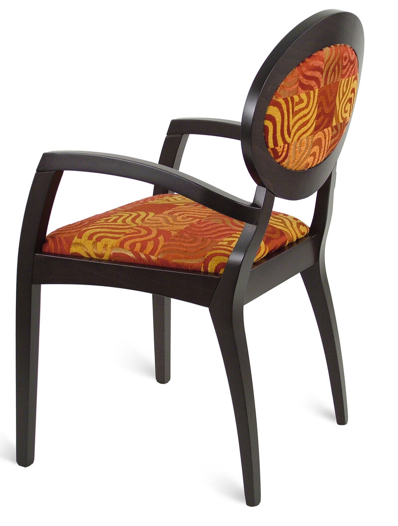 Busetto S085A Poltroncina con braccioli dallo stile contemporaneo in massello di faggio o frassino 2