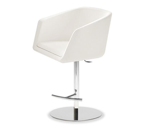 Busetto S483S Modern barsool with swivel metal base available chromed or black colour 1